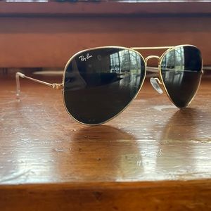 Classic XL Ray Ban Aviators! Perfect condition- no scratches!
